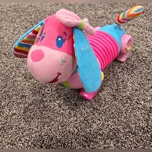 Colorful Plush Pull Toy Dog